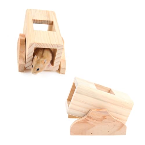 Happyyami Holzspielzeug Für Hamster Wippkästen Haustier-Spielplatz Kletterspiel Für Kleintiere Für Hamster Eichhörnchen Mausgröße von Happyyami