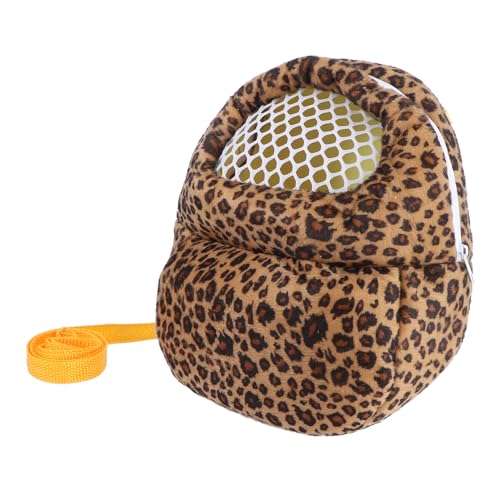 Happyyami Haustiertasche mit Leopardenmuster für Hamster Bequem Tragbar Reisetasche Aufbewahrung für Haustiere Im Freien Leicht Zu Tragen Größe L Zufällige Farbauswahl von Happyyami