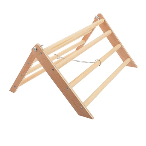 Happyyami Hühner Stehgestell aus Holz Hühner Spielzeug für Papageien und Vögel Stabiler für Gesunde Bewegung 1 Stück von Happyyami