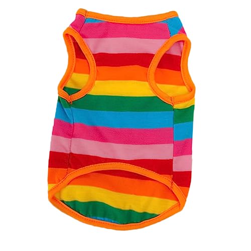 Happyyami Hundeweste mit Regenbogenstreifen für Rüden und Hündinnen Stilvolle Haustier-westenhemden Bequeme Passform Happyyami Hundeweste mit Regenbogenstreifen für Rüden und Hündinnen Stilvolle Haustier-westenhemden Bequeme Passform von Happyyami