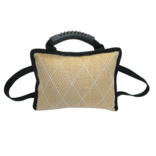 Happyyami Hundebeißkissen: Hundespielzeug-Schlepper Jute-Beißkissen-Schlepperspielzeug Hundetrainingsausrüstung Für Mittelgroße Und Große Hunde Happyyami Hundebeißkissen: Hundespielzeug-Schlepper Jute-Beißkissen-Schlepperspielzeug Hundetrainingsausrüstung Für Mittelgroße Und Große Hunde von Happyyami