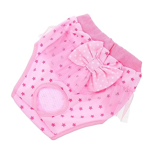 Happyyami Weibliche Hundeunterwäsche Haustier-windelhöschen Hundehosen Welpenwindel Haustierhöschen Bequemes Baumwollmaterial von Happyyami