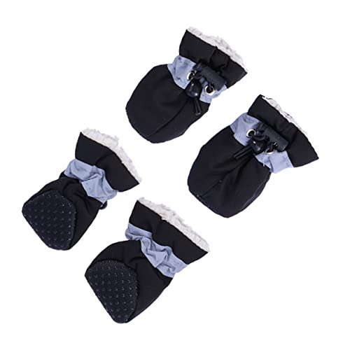 Happyyami Winterschuhe Für Hunde Hundestiefel Für Kaltes Wetter Stiefelschutz Fußabdeckung Hundeschuhe Anti-rutsch-socken Winterschuhe Hundeschuhe Schneestiefel Haustier Hund von Happyyami