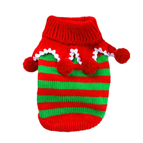 Happyyami Hundekleidung Partykleidung für Haustiere Kleiner Hundepullover Welpenkostüme Weihnachtspullover Weihnachtsmann-Kostüm Kleider Party-Hundetuch Cosplay Strickwaren von Happyyami