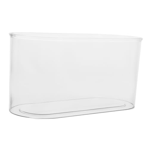 Happyyami 12 Zoll Acryl-Aquarium Mini-Aquarium Fischschale Desktop-Betta-fischschale Schüssel Schildkrötenbecken Büro-Aquarium Reptilienschale Garnelenschale von Happyyami