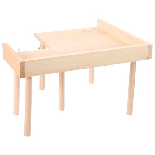 Happyyami Holz Hamster Futtersuche Spielzeug Multi-funktionale Chinchilla Lebensraum Plattform von Happyyami