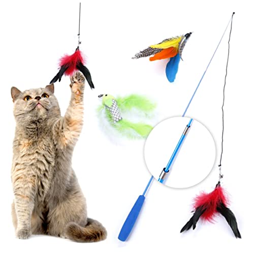 Happyyami Interaktives Katzenangel Set Mit Teleskopischem Stab Und Feder Für Katzen Für Haustiere Und Endlosen Spielspaß Happyyami Interaktives Katzenangel Set Mit Teleskopischem Stab Und Feder Für Katzen Für Haustiere Und Endlosen Spielspaß von Happyyami