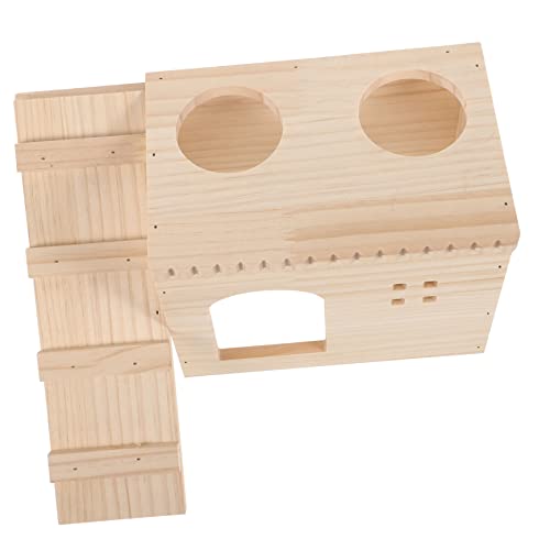Happyyami Haustierversteck Aus Holz Für Hamster Meerschweinchennest Hamsterversteck Komfortables Holzhaus von Happyyami