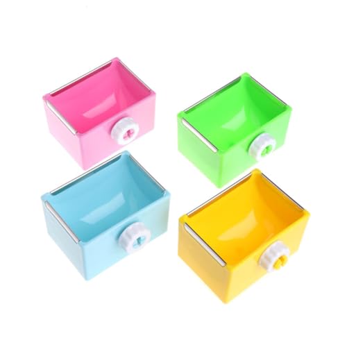 Happyyami Futter Und Wassernapf Für Käfige Abnehmbarer Hängender Futternapf Für Kaninchen Meerschweinchen Und Andere Kleintiere Rostfrei Platzsparend Farbe Zufällig von Happyyami