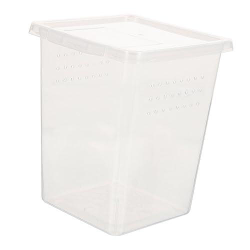 Happyyami Kasten Kletterbox für Haustiere Reptilienterrarium Transportbehälter für Schildkröten Spinnen Box Spider Box Lebensraum Gehege klare Behälter zum Füttern Plastik Transparent von Happyyami