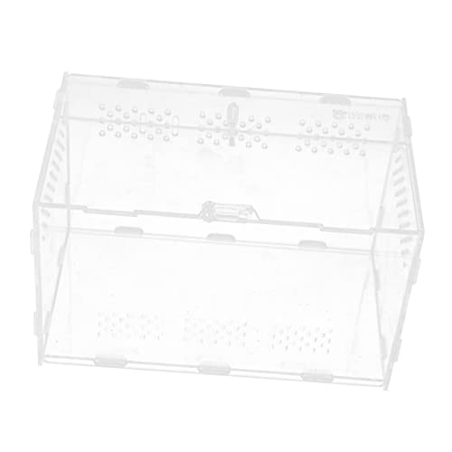 Happyyami Kasten Terrarium Für Reptilien Transportbehälter Für Schildkröten Mini-tierhaus Schlangenkäfig Für Den Haushalt Tarantula-käfigbehälter Gecko-zubehör Transparent Acryl von Happyyami