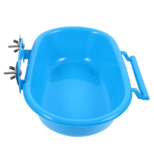 Happyyami Kasten Vogelbad Vogel Badewanne Vogelkäfigbad Drinnen Vogelzubehör Transparent Papagei Badewanne Becken Vögel Badewanne Schwebend Haustier Vogelduschbad Klein Pp Blue von Happyyami