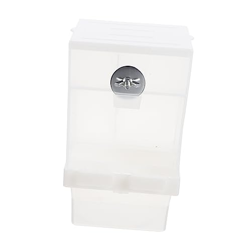 Happyyami Automatischer Vogelfutterspender Für Wellensittiche Spritzwassergeschützter Futterbehälter Mit Zwei Fächern Für Hygienische Fütterung von Happyyami