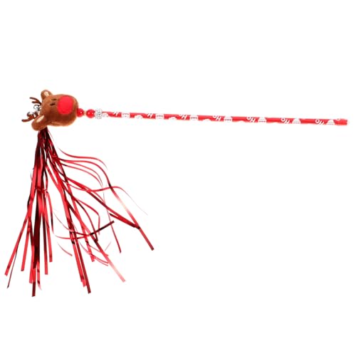 Happyyami Rentier Spielzeug Für Katzen Interaktive Teaser Angel Mit Weihnachtsdesign Katzenminze Und Bunten Farben Für Spiel Und Training Ihrer Katze von Happyyami