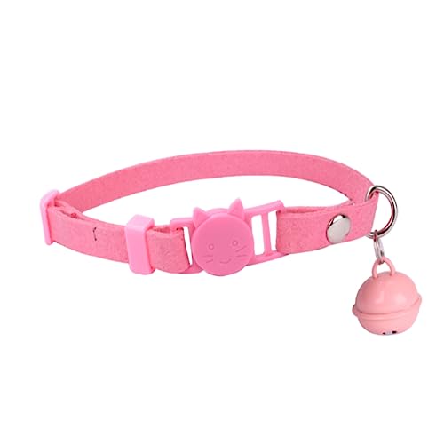 Happyyami Kätzchenhalsbänder Haustierhalsband mit Glocke Verstellbares Haustierhalsband Personalisiertes nhalsband nglocke Haustierhalsband mit Glöckchen Welpe Kragen Hündchen Rosa von Happyyami