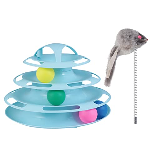 Happyyami Katzen- -Set Spiele Katzen-frühlingsspielzeug Katzenminze Bälle Automatisches Katzenspielzeug Interaktives Katzenspielzeug Katzenball Katzenspielzeugball Plastik von Happyyami