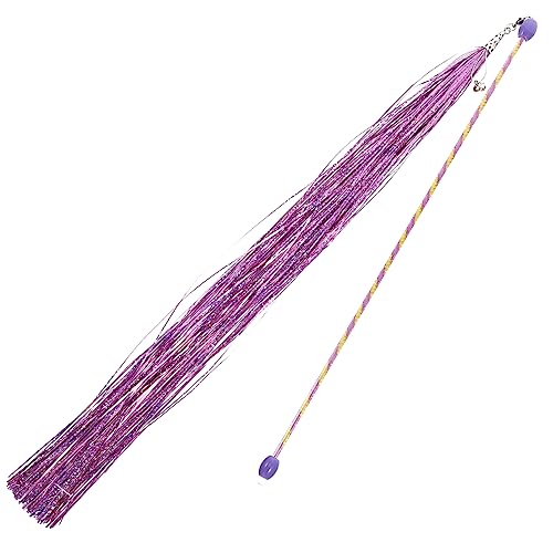 Happyyami Interaktiver Katzenstock Mit Glitzerquaste Für Innenkatze Katzenangeln Zum Katzenärgern Lustiges Spielzeug Für Kätzchen Zum Training Und Spaß von Happyyami