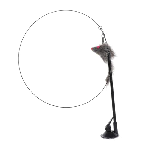 Happyyami Handheld Katzenspielzeug Mit Saugnapf Interaktiver Katzenangel-Stick Fördert Bewegung Und Jagdinstinkte Für Katzen Und Kätzchen Für Mehr Spaß Und Fitness Zuhause von Happyyami