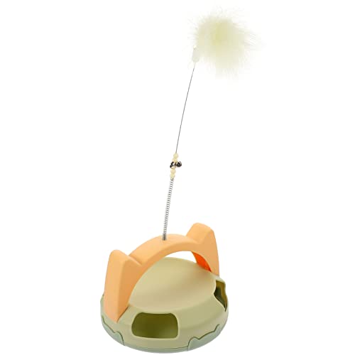 Happyyami Interaktives Katzenspielzeug Mit Feder Und Spielball Indoor Katzenbedarf Zur des Jagdinstinkts Und Stressabbau Für Glückliche Katzen von Happyyami