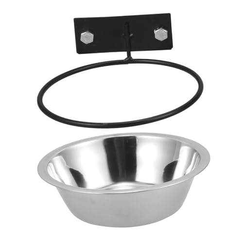 Happyyami Hängender Futternapf Für Haustiere Edelstahl Futter Und Wassernapf Für Käfige Leicht Zu Installieren Für Hunde Katzen Vögel Und Kleintiere Platzsparendes Design rutschfest von Happyyami