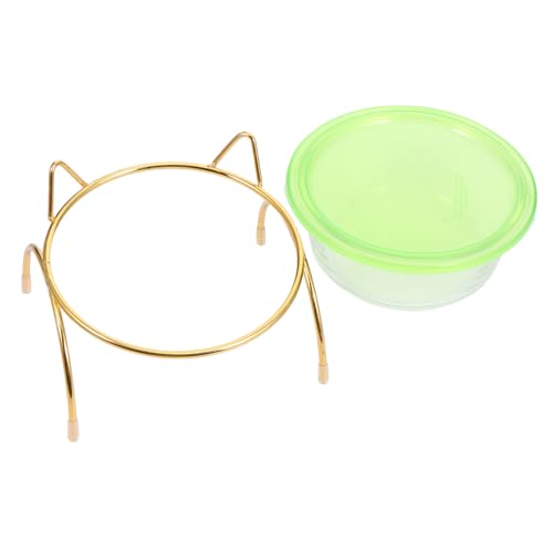 Happyyami Erhöhter Katzenfutternapf Satz Katzenfutterspender Wasserspender mit Halschutz Transparent für Katzen und Haustiere für Bequemes Fressen und Trinken von Happyyami