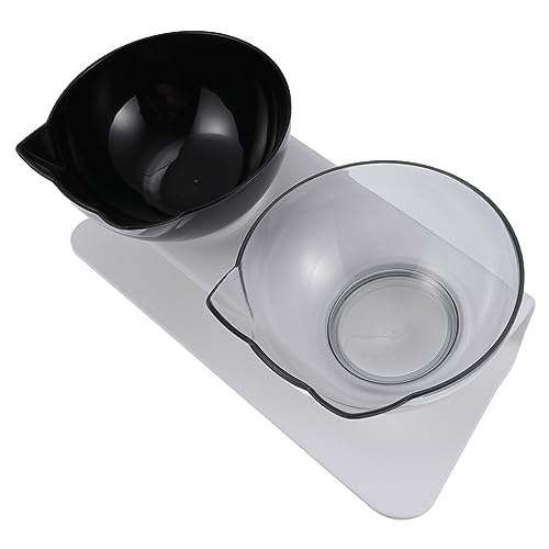 Happyyami Katzennapf verstellbare Futternäpfe für Haustiere Katzenfutter-Wassernapf katzenfutter schüssel Elevated cat Bowl Futterautomat für Haustiere Futternapf für Haustiere Plastik von Happyyami