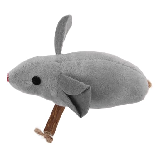 Happyyami Katzenspielzeug Katzenminze Mäuse Für Katzen Katzen-trainingsspielzeug Quietschende Mäusekatze Katzenmäuse Kätzchen- -Spielzeug Kätzchen Beißspielzeug Mauskatze Plüsch Grey von Happyyami