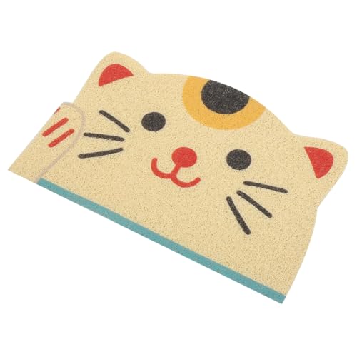 Happyyami Katzenstreu Matte katzenstreumatte katzenmatte katzenstreu Teppich katzenstreu auffangmatte katzenzubehör katzenkissen Katzentoiletten für Haustiere Hundefutterpad Essensmatte PVC von Happyyami