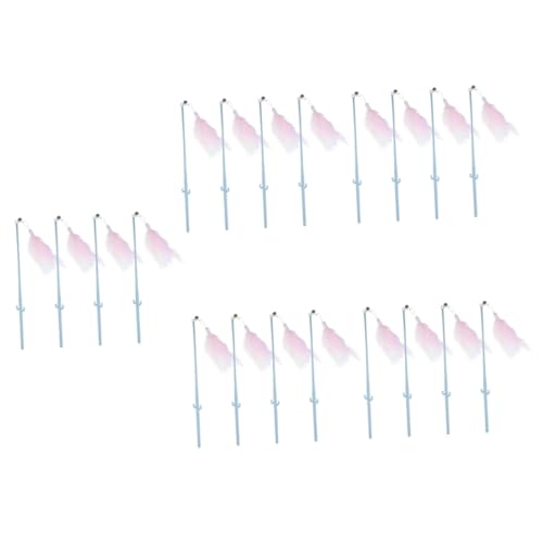 Happyyami Katzenzubehör 20 STK Katzen-Teaser-Stick Kätzchen Spielzeug Angelrute als Katzenspielzeug Neckereien für Haustiere die Katze Zauberstab necken Stock Haustier Spielzeug handhaben Happyyami Katzenzubehör 20 STK Katzen-Teaser-Stick Kätzchen Spielzeug Angelrute als Katzenspielzeug Neckereien für Haustiere die Katze Zauberstab necken Stock Haustier Spielzeug handhaben von Happyyami