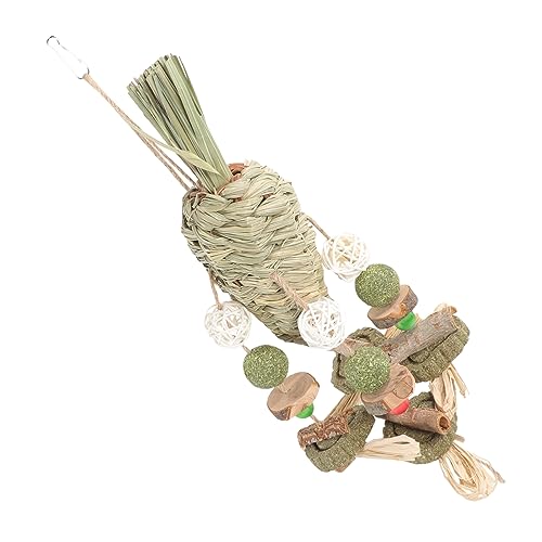 Happyyami Geflochtenes Beißspielzeug Für Kaninchen Hamster Und Meerschweinchen Aus Natürlichem Material Ohne Kleber Oder Farbstoffe Zum Kauen Und Erkunden Im Käfig von Happyyami