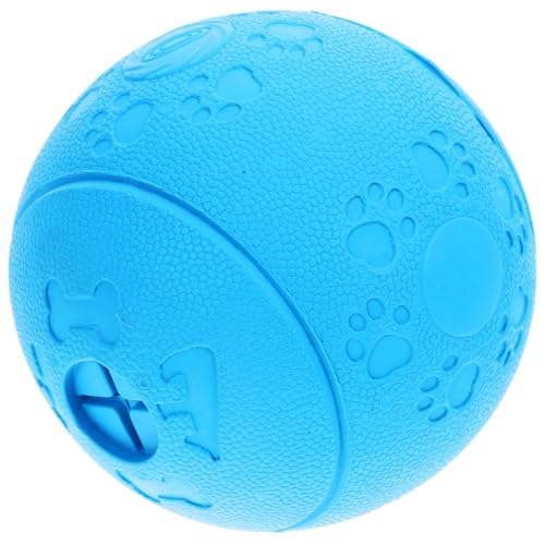 Happyyami Hundespielzeug Für Kleine Hunde Interaktiver Kauspielzeugball Aus Naturkautschuk Mit Futterspender-Funktion Für Langsames Fressen Fördert Zahnpflege Und Verhindert Langeweile von Happyyami