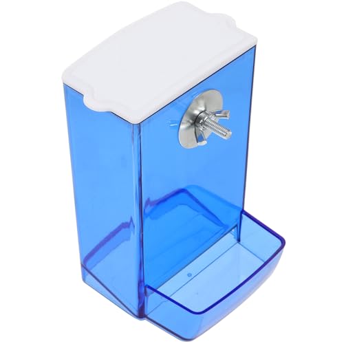 Happyyami Keine Unordnung Vogelfutterautomat Automatischer Papageien-Futterspender Trinker Spritzwassergeschützter Vogel-Papageien-Futterbehälter Papageienkäfig-Futterspender von Happyyami