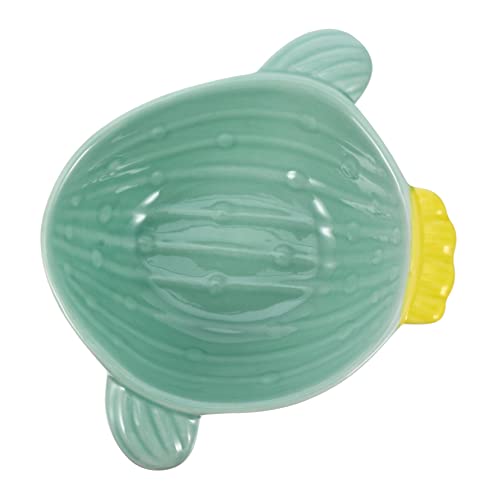 Happyyami Keramiknapf in Kaktusform Für Hamster Futter- Und Wassernapf Für Haustiere Stabiler Kaunapf Cartoon-Form Leicht Zu Reinigen von Happyyami