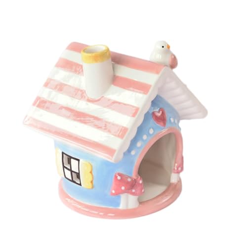 Happyyami Keramisches Tiernest für Hamster und Kleintiere Langlebiges und Sicheres Keramik Tragbar Reinigen Versteck und Rückzugsort Rosa von Happyyami