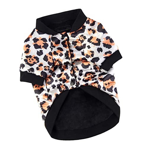Happyyami Kleidung Mit Leopardenmuster Für Hunde Pelzmantel Haustier-welpenmantel Pullover Westen Winterkleidung Warmes Outfit Jacke Französischer Baumwolle Happyyami Kleidung Mit Leopardenmuster Für Hunde Pelzmantel Haustier-welpenmantel Pullover Westen Winterkleidung Warmes Outfit Jacke Französischer Baumwolle von Happyyami