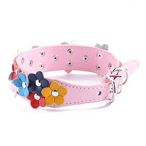 Happyyami Haustier Hundehalsband Katze Verstellbares Haustierhalsband Schildkrötenbecken Mit Deckel Haustierhalsband Bequemes Haustierhalsband Kragen Kettenblatt Rosa Pu von Happyyami