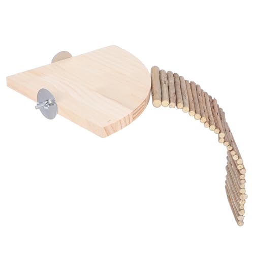 Happyyami Kletterspielzeug Für Hamster, Stufenplattform: Holzplattform Mit Leiter Für Kleintiere, Einschließlich Meerschweinchen, Kaninchen Und Ratten – Spielplatz Für Den Käfig von Happyyami