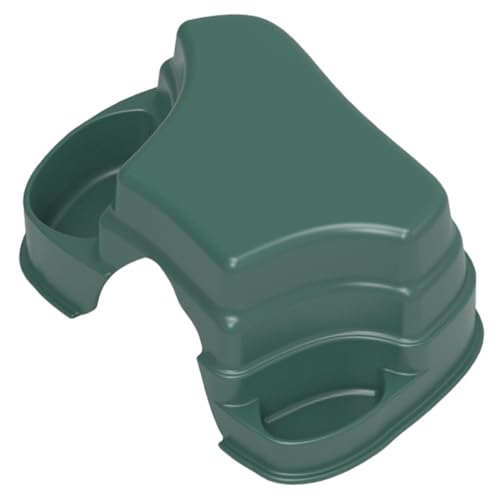 Happyyami Krabbeltierfutterbecken Reptilienversteck Plattform Zum Sonnenbaden des Bärtigen Drachen Aquariumdekoration Aquarium- Reptilienhöhle Schildkrötenschutz Dark Green Plastik von Happyyami