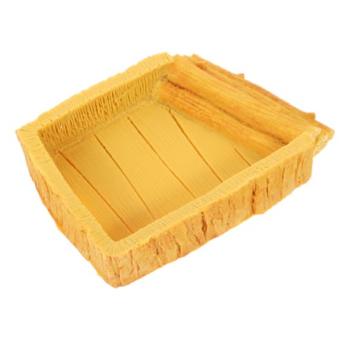 Happyyami Schildkröte Lebensraum Zubehör Reptil Lebensmittel und Wasser Schüssel Gecko Pet Feeder Harz Material von Happyyami