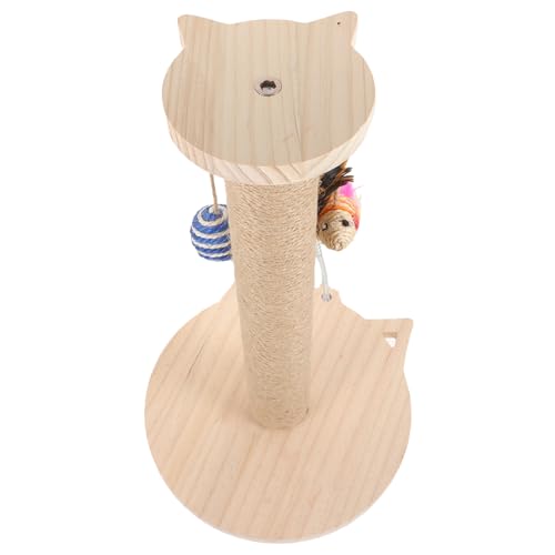 Happyyami Naturbelassener Katzenkratzbaum Sicherer Kratzposten Für Katzen Für Innenräume Kratzfest Und Leicht Zu Reinigen Mit Interaktivem Spielzeug Für Verspielte Kätzchen Happyyami Naturbelassener Katzenkratzbaum Sicherer Kratzposten Für Katzen Für Innenräume Kratzfest Und Leicht Zu Reinigen Mit Interaktivem Spielzeug Für Verspielte Kätzchen von Happyyami