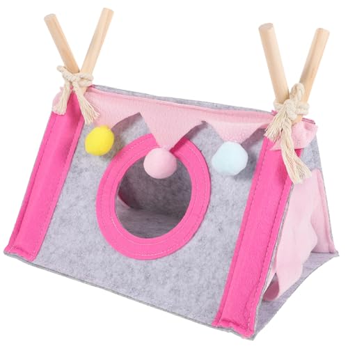 Happyyami Kuscheliges Hamsterversteck Dreieckiger Schlafplatz Für Hamster Meerschweinchen Und Kleine Haustiere Indoor Nest Aus Warmes Und Sicheres Rückzugsgebiet von Happyyami