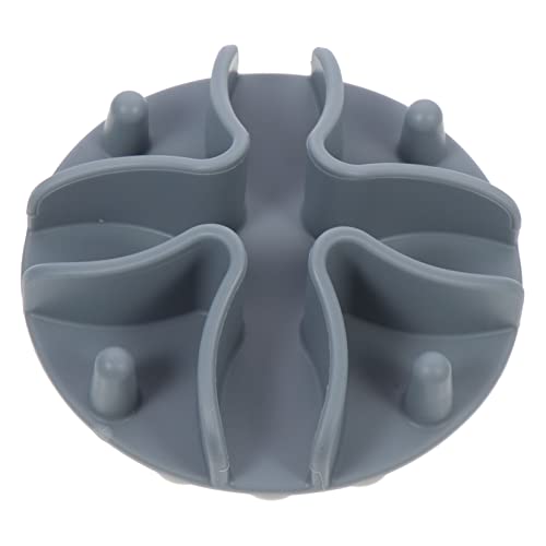 Happyyami Leckplatte für Haustiere aus Silikon Futterspender Hunde Katzen-Puzzle- Katzenfutter futtermatte Futter-Matte Leckkissen für Haustiere Leckkissen für Welpen Kieselgel Grey von Happyyami