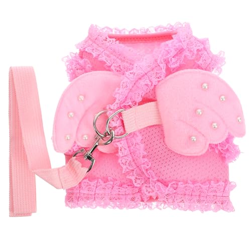 Happyyami Lieferungen 3St Brustgurt für Haustiere lila Spitzenkleid Tanktops für ädchen Welpengeschirr Schleifenkleid Katzengeschirr Haustier Geschirr Weste Gürtel Puppe einstellen von Happyyami