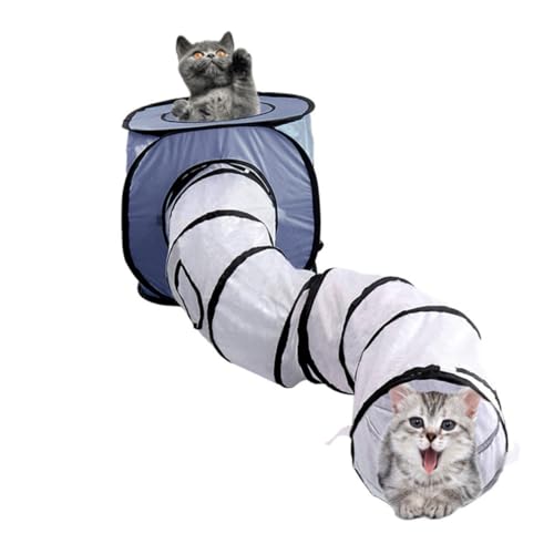 Happyyami Katzenspielzeug Spielzeug für Haustiere Zelt Katze spielt Tunnel graue Spielsachen Tunnel für Katzen Pet-Tube-Spielzeug Spielzeuge Tunnelspielzeug für Katzen Katzentunnel faltbar von Happyyami