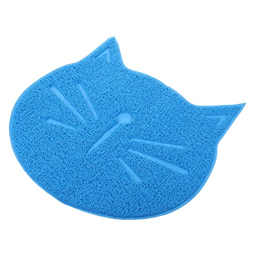 Happyyami Matte in Katzenform Hundenapf Tischset Hunde Wassermatte Haustier Tischsets Fütterungszubehör Hundematte zum Füttern Wasser aufnehmen Hundefutter Futtermittel PVC von Happyyami