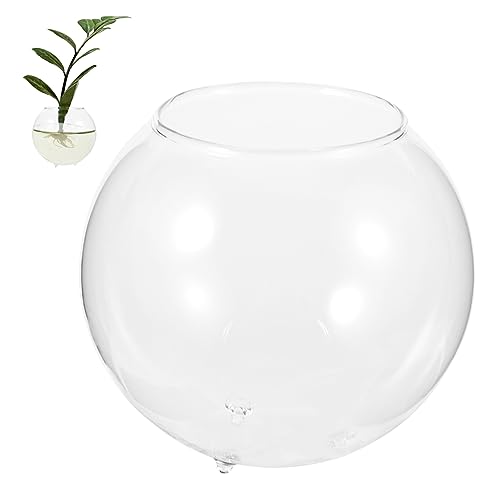 Happyyami Micro-landschaftsvase Vasen Aquariumdekorationen Luft Rührschüsseln Fischtankdekor Klare Aquariumschale Transparente Aquarienschale Obstschale Anlage Desktop-fischschüssel Glas von Happyyami