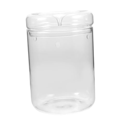 Happyyami Mikrolandschaftspflanzen Anlage bürodeko schlafzimmerdeko terrarien badezimmerdekorationen steckblumen künstliche Pflanzen Mikro-Landschaftsbau-Container Glasterrarium mit Deckel von Happyyami