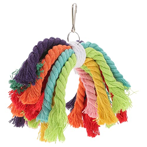 Happyyami Vogel Seil Kauen Spielzeug Papagei Kauen Seil String Putzen Spielzeug Für Papageien von Happyyami