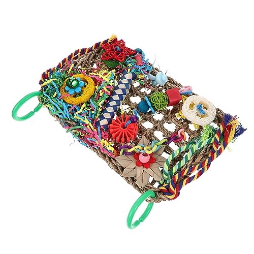Happyyami Papagei Kauen Spielzeug Net Vogel Woven Kauen Spielzeug Sittich Vogel Beißen Papagei Haustier Spielzeug von Happyyami