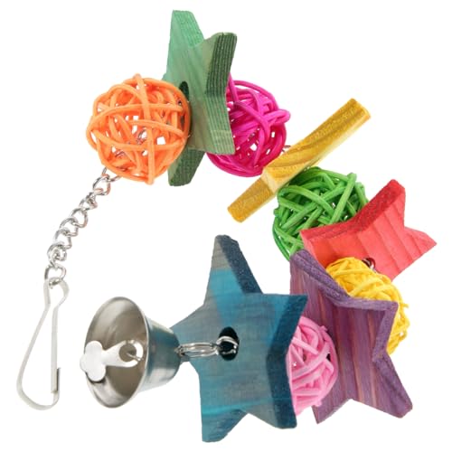 Happyyami Vogelkau Und Spielzeug Für Papageien Buntes Hängespielzeug Beschäftigung Und Zahnreinigung Geeignet Für Vögel Käfigen von Happyyami